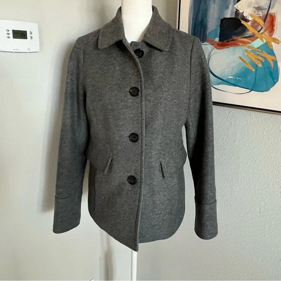 Banana Republic Women’s Wool Pea Coat Grey Size Small Small - Picture 1 of 11